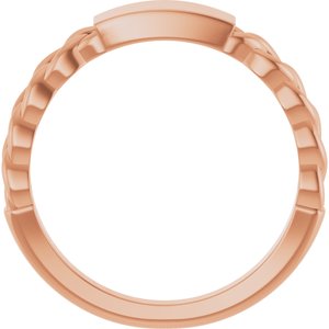 Engravable Chain Link Ring