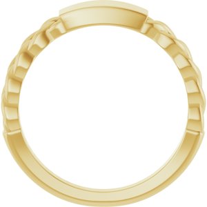 Engravable Chain Link Ring