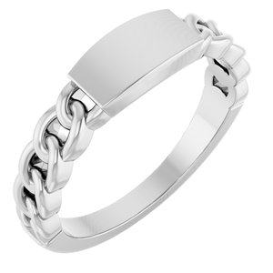 Engravable Chain Link Ring