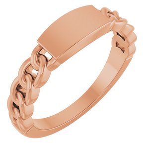 Engravable Chain Link Ring