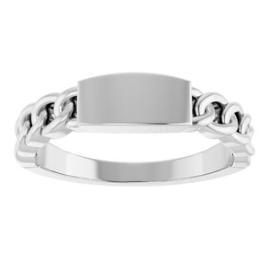 Engravable Chain Link Ring