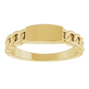 Engravable Chain Link Ring