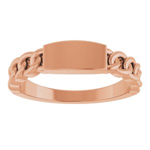 Engravable Chain Link Ring