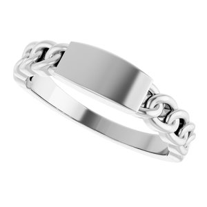 Engravable Chain Link Ring