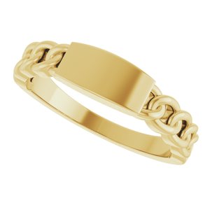 Engravable Chain Link Ring