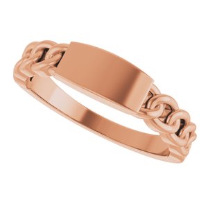 Engravable Chain Link Ring