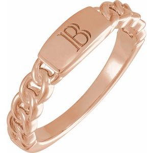 Engravable Chain Link Ring