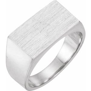 Rectangle Signet Ring (Style 5558)