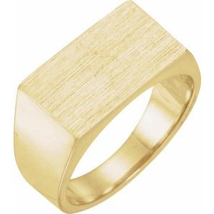 Rectangle Signet Ring (Style 5558)