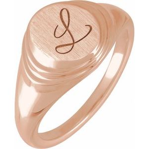Engravable Oval Signet Ring