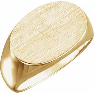Oval Signet Ring (Style 9121)