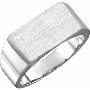 Rectangle Signet Ring (Style 9468)