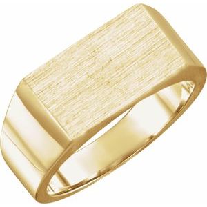 Rectangle Signet Ring (Style 9468)