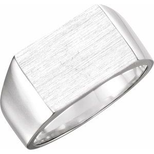 Rectangle Signet Ring (Style 9468)