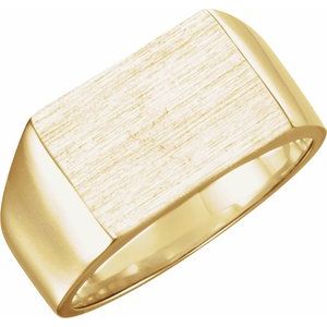 Rectangle Signet Ring (Style 9468)