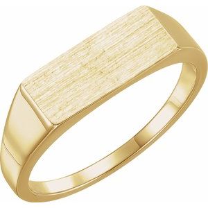 Rectangle Signet Ring (Style 9824)