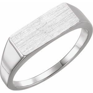 Rectangle Signet Ring (Style 9824)