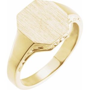 Octagon Signet Ring