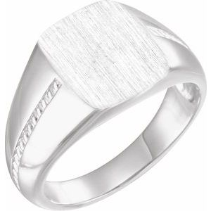 Rectangle Signet Ring (Style 9845)