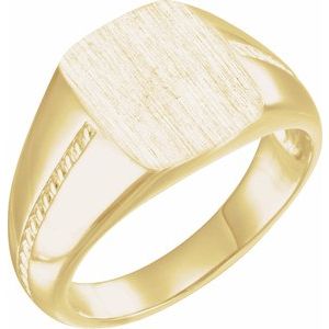 Rectangle Signet Ring (Style 9845)
