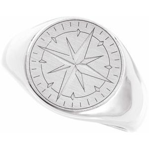 Compass Signet Ring
