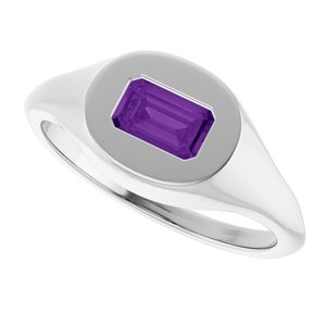 Solitaire Signet Ring