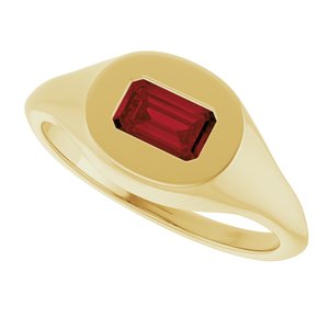 Solitaire Signet Ring