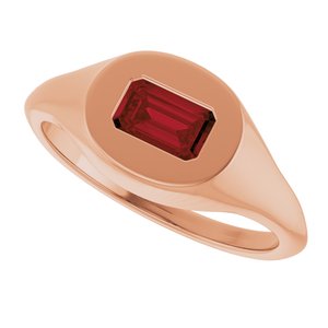 Solitaire Signet Ring