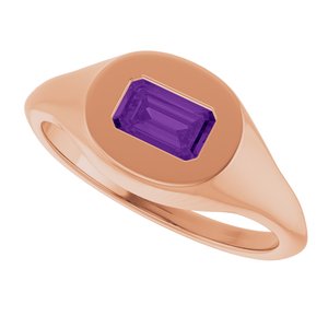 Solitaire Signet Ring