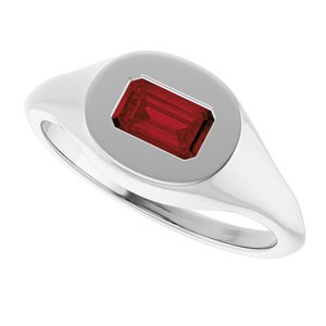 Solitaire Signet Ring