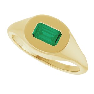 Solitaire Signet Ring