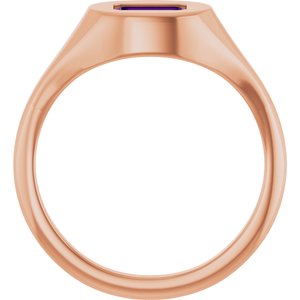 Solitaire Signet Ring