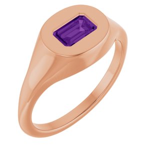 Solitaire Signet Ring