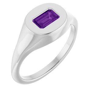 Solitaire Signet Ring