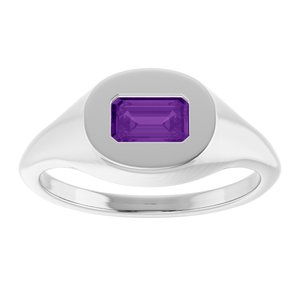 Solitaire Signet Ring