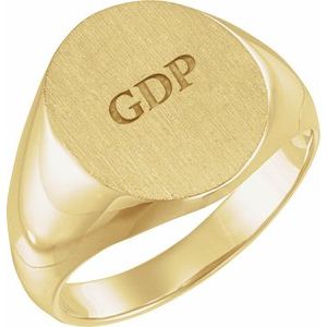 Oval Signet Ring (Style 9320)