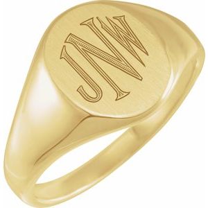 Oval Signet Ring (Style 9463)