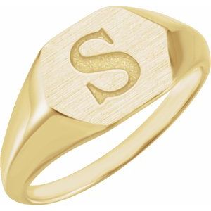 Geometric Signet Ring (Style 51554)
