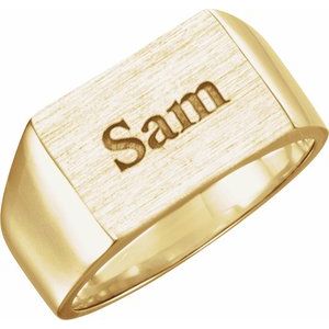Rectangle Signet Ring (Style 9468)