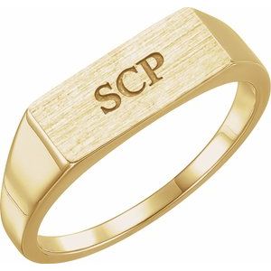 Rectangle Signet Ring (Style 9824)