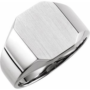 Octagon Signet Ring (Style 9128)