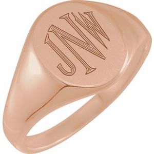 Oval Signet Ring (Style 9463)