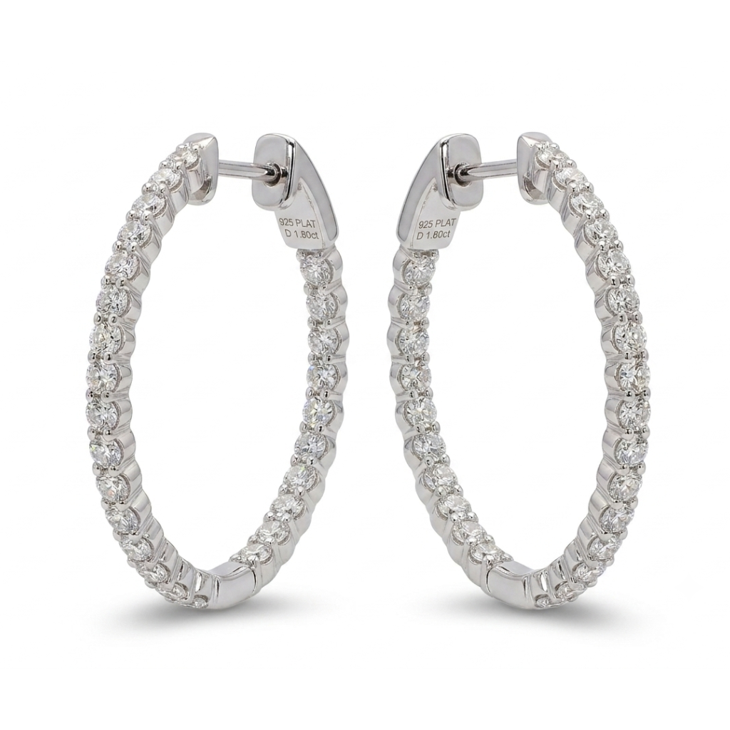 Inside-Out Hoop Earrings 0.80ct