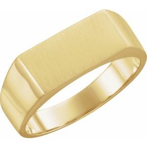 Rectangle Signet Ring (Style 9468)