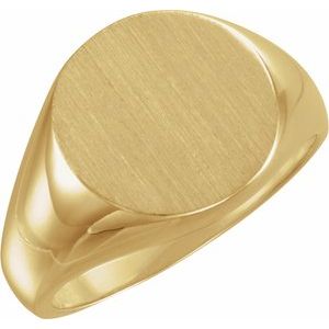 Round Signet Ring (Style 9130)