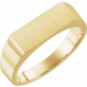 Rectangle Signet Ring (Style 9468)
