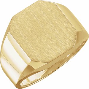 Octagon Signet Ring (Style 9128)