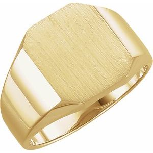 Octagon Signet Ring (Style 9128)