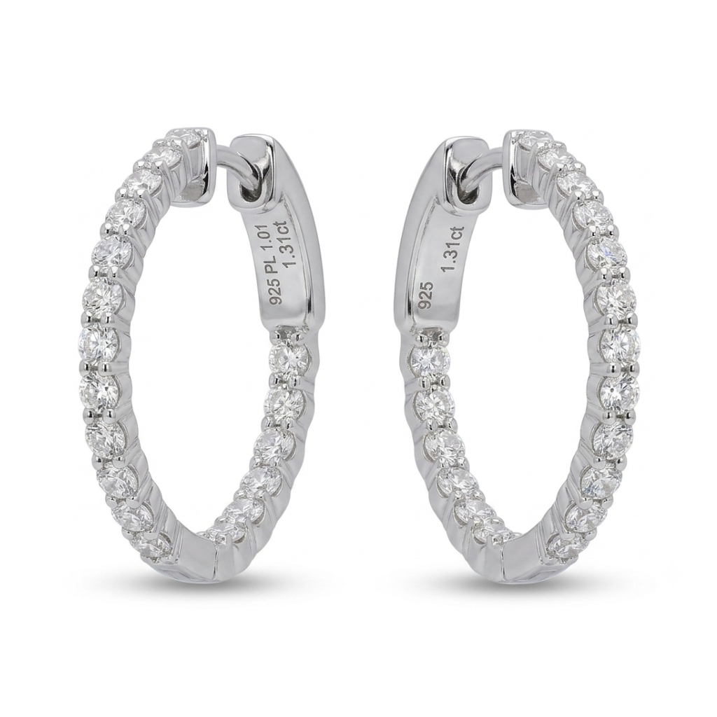Inside-Out Hoop Earrings 1.15ct
