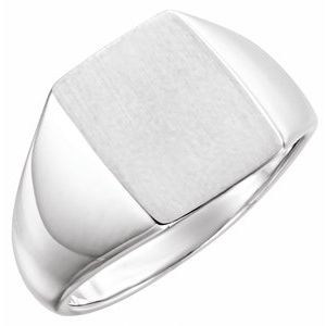 Rectangle Signet Ring (Style 9822)